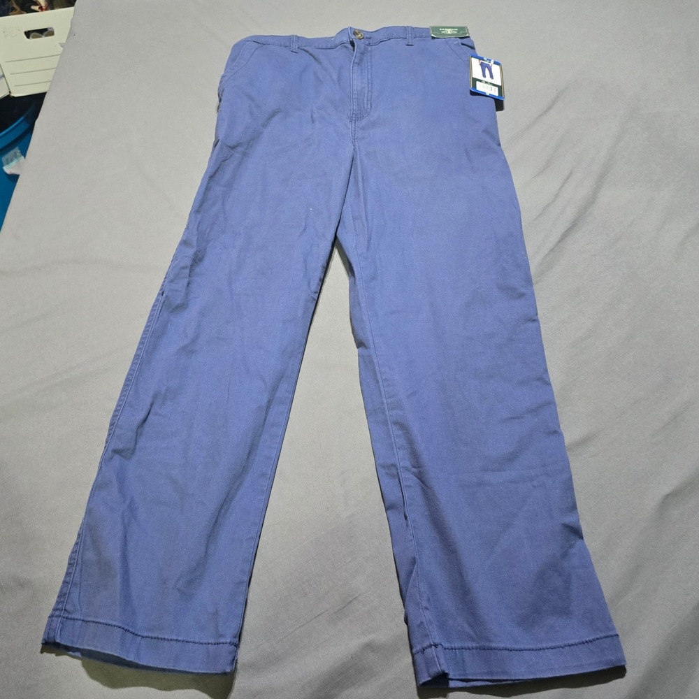 G.H. Bass & Co. Pants Womens 10 Blue Pull On Stretch Cotton Straight Leg